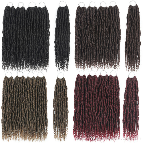 Wholesale Brown Toyotress bomb twist crochet braids hair cheap passion twist Pre looped for Black women